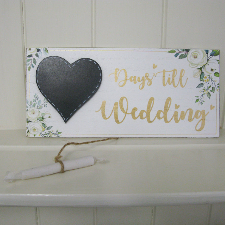 August Grove Days Till Wedding Chalkboard Wayfair.co.uk